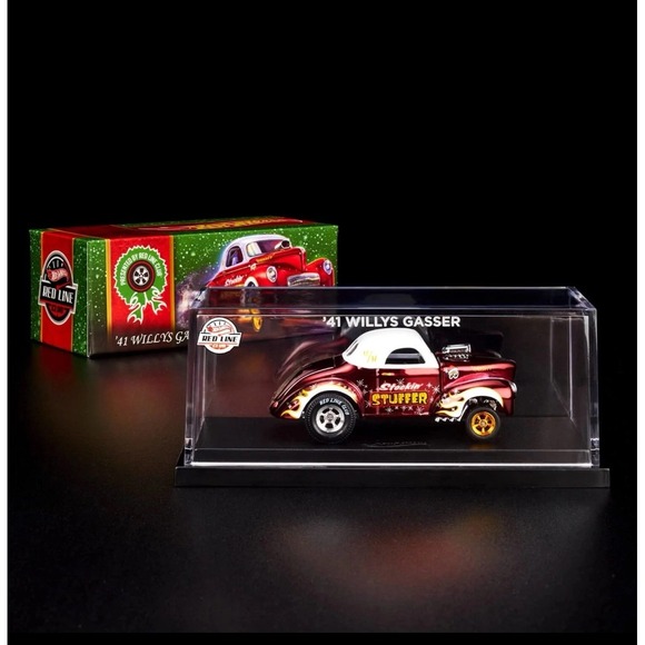 Hot Wheels Red Line Club 2022 Holiday Car 41 Willys Gasser Stockin' Stuffer NIB - Picture 4 of 16